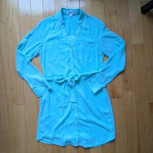 Express Shirt Dress - Sea Green - Size Small